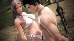 1boy 1boy1girl 1girls 3d bdo black_desert black_desert_online game_screenshot nipples pussy ranger ranger_(black_desert)