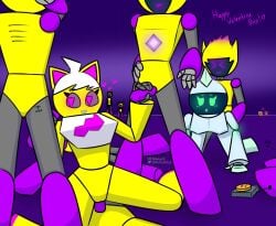 geometry_dash marra_(yellolight) robot robot_boy robot_girl robot_on_robot robot_only text trianna_(yellolight) valentine's_day valentines_day viprin yellolight youtube youtuber youtuber_boy