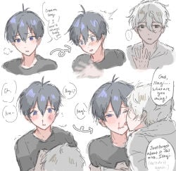 isagi_yoichi nagi_seishiro blue_lock bruised slap_mark slapping humiliation humiliated bleeding_nose licking licking_lips femboy twink