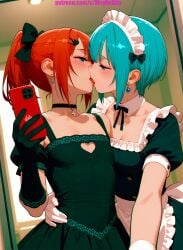 2boys ai_generated femboy kissing otoko_no_ko trap yaoi