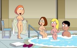 blackzacek connie_d'amico family_guy jacuzzi lois_griffin meg_griffin