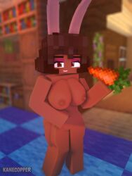 breasts dark-skinned_female female kaneefox microsoft minecraft mojang zuri_(minecraft)