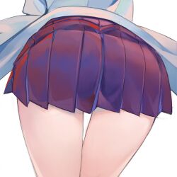 1girls ass ass_focus close-up commentary english_commentary from_behind head_out_of_frame hornfelstone kimi_no_koto_ga_dai_dai_dai_dai_daisuki_na_100-nin_no_kanojo legs lower_body simple_background solo thigh_focus thighs yakuzen_kusuri