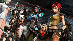 3d 6+girls 6girls abs belly blonde_hair blue_eyes bondage borderlands borderlands_3 breasts cleavage clothed clothes eye_contact female gag gagged glowing lenaid lilith_(borderlands) looking_at_viewer lorelei_(borderlands) mad_moxxi makeup maya_(borderlands) mercy midriff multiple_boys multiple_girls navel orange_eyes overwatch patricia_tannis penis pose red_hair sex_slave siren_(borderlands) slave slavegirl source_filmmaker strap-on tattoo text tyreen_calypso