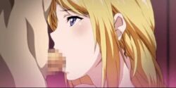 1boy 1girls animated arisa_ichimiya blonde_hair female mind_control oral possession prostitution purple_eyes tagme tamashii_insert