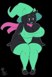 alternate_costume big_ass big_breasts deltarune female female_ralsei kingretrokirby ralsei rule_63 sitting