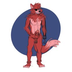 anthro anthro_only five_nights_at_freddy's foxy foxy_(fnaf) furry furry_only male_only penis penis_out