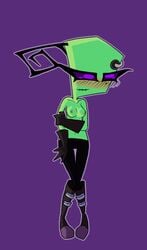 1girls alien alien_girl animated antennae breasts female female_only green_skin invader_tak invader_zim irken nickelodeon purple_eyes small_breasts solo solo_female tak tak_(invader_zim) topless