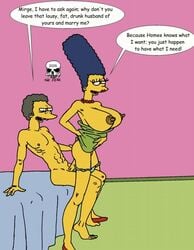 abs breasts cheating cheating_wife clothes color female human indoors insertion male marge_simpson moe_szyslak nipples ntr nude penis sex side_view sitting straight tagme the_fear the_simpsons