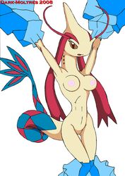 anthro breasts color dark_moltres female female_only front_view milotic nintendo nipples nude pokemon solo tagme tail vulva