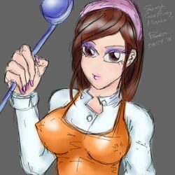 1girls cooking_mama mama_(cooking_mama) nintendo pointy_chin tagme