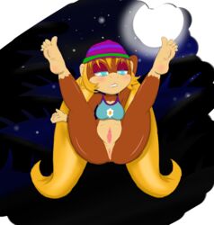 1girls bluelimelight chimpanzee donkey_kong_(series) female female_only furry furry_only nintendo pussy solo tiny_kong