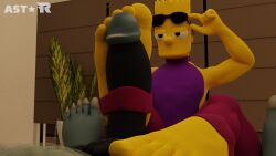 3d 3d_(artwork) bart_simpson blender blender_(software) blender_cycles feet footjob gay male male/male male_only render sonic_the_hedgehog sparkliiastor stirrup_footjob stirrup_socks stirrups yaoi
