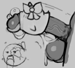 all_the_way_through ambiguous_penetration balls big_balls big_penis bodily_fluids boo_(mario) bow_ribbon duo erection female female_penetrated genitals ghost lady_bow madheaven male male/female male_penetrating male_penetrating_female mario_(series) mario_bros monochrome nintendo not_furry open_mouth paper_mario penetration penis saliva sex spirit tongue tongue_out