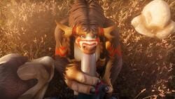 1boy 1girls 2018 3d 4k 60fps animated anthro balls balls_fondling balls_markings blender blizzard_entertainment colonelyobo erection eye_contact fellatio female furry handjob highmountain highmountain_tauren horsecock looking_at_viewer looking_up_at_viewer male male_pov munt_works oral penis pov sheila_(colonelyobo) shorter_than_10_seconds sound straight tagme tauren video warcraft world_of_warcraft