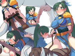 1girls ambiguous_penetration animal_genitalia animal_penis ass balls boris_(noborhys) cum cum_in_mouth cum_inside edit equine equine_penis fellatio female female_human/male_feral feral fire_emblem fire_emblem:_the_blazing_blade fire_emblem_heroes green_eyes green_hair horse horse_penis horsecock human interspecies lyn_(fire_emblem) lyndis_(fire_emblem) male nintendo oral pointless_censoring sex straight uncensored zoophilia