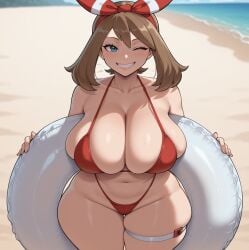 1girls 2026 ai_generated ass beach belly belly_button big_ass big_breasts bikini bikini_bottom bikini_top blue_eyes blush breast_focus breast_squeeze breasts breasts_bigger_than_head breasts_out brown_hair bubble_butt chubby_belly cleavage curvaceous curvaceous_female curvaceous_figure curvy curvy_body curvy_female curvy_figure curvy_hips female female_focus female_only headband hi_res huge_ass huge_breasts human human_female legs light-skinned_female light_skin lips looking_at_viewer may_(pokemon) narrow_waist pokemon pokemon_rse shiny_skin smile smogai solo solo_female solo_focus standing thick thick_ass thick_hips thick_legs thick_thighs thighs thong tuba voluptuous_body voluptuous_female wide_hips wink