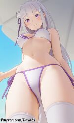 emilia (re:zero) from patreon by daxa
