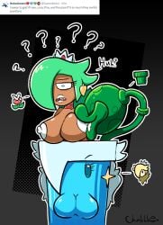 big_breasts blue_body blue_eyes blue_hair breast_feeding breast_sucking chabble confused dark_skin erect_nipples female female_only green_hair huge_breasts large_breasts mario_(series) meetup_in_bellabel_park nintendo noun_swap piranha_plant princess_rosalina sharp_teeth super_mario_bros._wonder super_mario_bros._wonder_+_meetup_in_bellabel_park transformation warp_pipe what white_lipstick