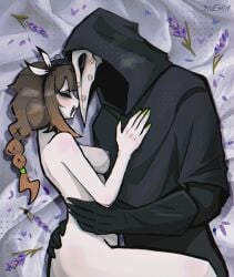 artist_request black_body brown_hair couple female girl love male plague_doctor plague_doctor_mask scp scp-049 scp049 scp_containment_breach scp_foundation scp_scientist ship snezka snezka_049 soft