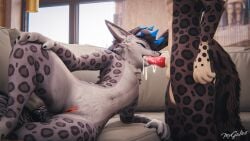 3d_(artwork) andromorph andromorph/male animal_genitalia animal_penis anthro balls blender_(artwork) blender_cycles_(artwork) bodily_fluids canine_genitalia canine_penis cum cum_drip cum_in_mouth cum_inside cum_on_face cum_on_penis digital_media_(artwork) dripping duo ejaculation erection felid fur genital_fluids genitals hair hi_res intersex intersex/male knot knotted_penis leopard male male_penetrating mammal markings mrgaleo nude open_mouth oral oral_penetration orgasm pantherine penetration penile penis rexouium sex snow_leopard spots tail vulva