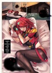 1girls ass big_ass big_breasts brainwashing breasts colored core_crystal doujinshi enemy_conversion evil_pyra evil_spirit female female_only hyoui_lover mind_control monolith_soft nintendo possession pyra pyra_(xenoblade) red_hair sleeping spirit super_smash_bros. tagme text text_box xenoblade_(series) xenoblade_chronicles_2
