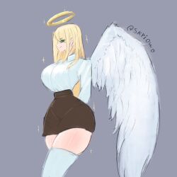 1girls angel angel_(elzantino) angel_girl angel_wings angelic anus areolae arm_support ass black_hair blonde_hair breasts divine_being el_zantino feathered_wings female female_focus female_only freckles_on_face halo hispanic holy light light-skinned_female light_skin looking_pleasured medium_breasts nipples nude nude_female pale-skinned_female pale_skin perfectos_desconocidos pleasure_face presenting presenting_pussy pure pussy short_hair skriowo solo solo_focus spread_legs thick_thighs toe_ring vagina wings youtube youtube_avatar youtube_hispanic