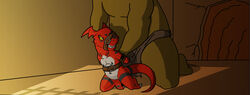 digimon guilmon hector21314 male_only red reptile tied