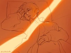 1girls asleep big_breasts breasts breasts_out luciferalucifia meryl_stryfe morning sleeping sunlight trigun wholesome