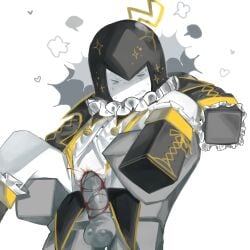 anonymous_male artist_request balls big_penis black_jacket blocky_body boots carrying carrying_partner cuntboy cuntboy/male dick_in_pussy forsaken_(roblox) frown frowning_at_viewer gay gay_male gay_sex grey_body half_naked helmet male naked naked_male pussy ringmaster_(forsaken) roblox roblox_game robloxian virgin virgin_male virgin_pussy virginal_blood virginity_loss wet white_body white_shirt yellow_shirt