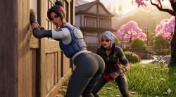 2girls 3d_animation ai_generated ass_worship butt_worship caked_up cherry_blossoms clothing fortnite glasses grok grok_imagine hairbun huge_ass massive_ass mp4 multicolored_hair o.x.r._agent_shay panties pants_down pulling_down_pants red_glasses red_highlights sound tagme thick_ass thick_thighs trees video white_panties