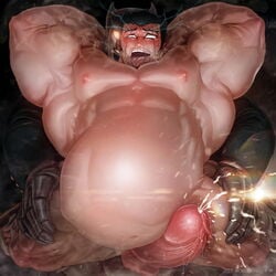 2boys abs ahe_gao bara beefy big_penis crying cum_inflation danganronpa drooling from_behind gay hand_on_thigh huge_cock hyper_penis inflation looking_pleasured male male_only manly mechamaru nidai_nekomaru pecs penetration precum robot rokudenashi super_danganronpa_2 yaoi