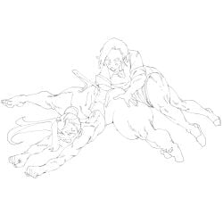 anal anal_fisting big_thighs female female/male fisting fluids from_behind lube male naked_female notkameraman spread_legs spreading straight sweat sweating text thick_thighs wide_hips