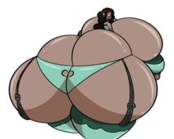 ass_bigger_than_head ass_bigger_than_torso ass_cleavage ass_window big_ass big_breasts blush butt_crack colossal_ass dark-skinned_female dark_skin dumbing_of_age female gigantic_ass gigantic_breasts glasses huge_ass huge_breasts hyper_ass hyper_breasts legwear looking_back lucy_glenn puffster3 puffylover1 sideass thick_thighs thunder_thighs tight_clothing webcomic wide_hips