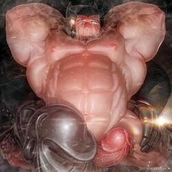 2boys abs ahe_gao bara beefy big_penis crying danganronpa drooling from_behind gay hand_on_thigh huge_cock hyper_penis looking_pleasured male male_only manly mechamaru_(danganronpa) nidai_nekomaru pecs penis_between_legs robot rokudenashi super_danganronpa_2 yaoi