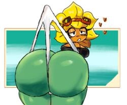 1girls anthro anthrofied ass big_breasts breasts electronic_arts ethereal-exe female female_only flora_fauna heart plant plant_girl plant_humanoid plants_vs._zombies plants_vs_zombies popcap_games shiny solar_flare_(pvz) sunflower_(pvz) wedgie