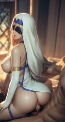 1boy 1boy1girl 1girls ai_generated anime anime_character areolae ass balls bangs_between_eyes bare_shoulders barely_visible_anus big_breasts black_blindfold blindfold blonde-haired_female blonde_female blonde_hair blurry_background blush bodily_fluids breasts_out bust busty busty_female clothed clothed_female clothed_female_nude_male clothed_sex clothes clothes_lift clothing clothing_aside curvaceous curvy curvy_female elbow_gloves erect_nipples erect_penis erection exposed facing_viewer female female_human female_penetrated fingerless_gloves firm_breasts genital_fluids genitals goblin_slayer hair_between_eyes human human_female human_male indoors indoors_sex large_breasts light-skinned_female light_skin long_hair male male/female male_out_of_frame male_penetrating male_penetrating_female male_pubic_hair medium_penis muscular_male nai_diffusion nipples novelai nude_male nun nun's_habit nun_outfit parted_lips patreon_url penetration penile penile_penetration penis penis_in_pussy pujopg pussy_juice pussy_juice_drip realistic rear_view revealing_clothes rosy_cheeks round_breasts sex sex_from_behind sidelocks spread_legs straight straight_hair straight_sex sweatdrop sword_maiden_(goblin_slayer) vagina vaginal_fluids vaginal_juices vaginal_penetration vaginal_sex voluptuous voluptuous_female white-skinned_female white_body white_gloves white_skin