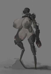 absurd_res ace0t0nic big_breasts breasts cybernetics cyborg female female_only genitals grey_body grey_skin hi_res human_torso humanoid machine nipples robot robot_humanoid robotic_arms robotic_head robotic_legs solo thick_thighs vein veiny_breasts vulva