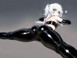 1girls ai_generated belly_button big_ass big_butt blue_eyes bubble_ass bubble_butt camel_toe cameltoe commission dungeons_and_dragons imminent_sex latex latex_armwear latex_clothing latex_legwear latex_pants latex_tubetop leather leather_clothing leather_pants lily_buns looking_at_viewer looking_back mage oatmealdood oblivion oc original pale-skinned_female shiny_clothes shortstack skin_tight skyrim small_breasts solo_female splits submissive submissive_female suggestive_look suggestive_pose the_elder_scrolls thick_ass thick_butt thick_thighs tube_top tubetop twintails white_hair