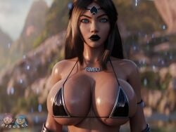 1girls ai ai_assisted big_breasts bikini bimbo bimbo_lips black_lipstick breasts curvy dizelxl edit edited edited_screencap female female_only huge_breasts irelia_xan large_breasts league_of_legends light_skin lipstick micro_bikini necklace queen_of_spades queen_of_spades_symbol thick thick_lips voluptuous voluptuous_female waifu