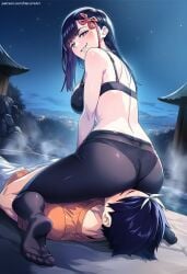 1boy1girl 1girls adult_female ai_generated anime_girl arched_back ass ass_focus big_breasts black_bra black_panties black_stockings blush blushing_at_viewer blushing_female bra breasts butt_focus chained_soldier curvy curvy_body curvy_female curvy_figure cute digital_art dominant dominant_female domination excited fanart feet feet_focus female female_focus foot_fetish horny legs legs_apart licking licking_pussy long_hair looking_at_viewer male mato_seihei_no_slave mocking narumiart panties patreon purple_eyes purple_hair round_ass round_butt sexy sexy_body sexy_pose sitting sitting_on_face sitting_on_person smiling spread_legs stockings wakura_yuuki wariza white_body white_skin yamashiro_ren