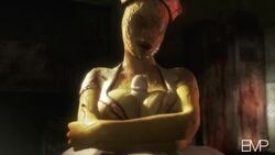 1boy 1girls 3d animated big_breasts breasts cleavage empathetic-one erection female large_breasts male no_sound nurse_(silent_hill) paizuri penis pov silent_hill silent_hill_homecoming source_filmmaker straight video