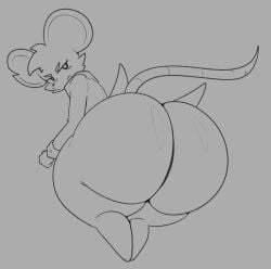 25circle big_ass bubble_butt female furry huge_ass hyper_ass mina_(mina_the_hollower) tagme thick_thighs wide_hips