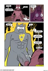 aardvark anthro balls big_muscles cerebus character_request comic dialogue dragon duo english_text hi_res humanoid_penis male male_only mammal muscular muscular_male original original_character original_characters penis power_drain text tolok vein veiny_penis