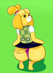 animal_crossing animal_crossing_new_leaf ass isabelle_(animal_crossing) nintendo source_request tagme year_request