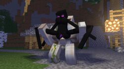 1boy 1boy1girl 1girls 3d animated big_penis enderwoman endie_(mutantnight) iron_golem_(minecraft) minecraft monster_girl purple_eyes riding sex stomach_bulge straight tagme unknown_artist vaginal_penetration