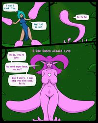 bondage breasts comic comics-toons english_text female female_only rape slime slime_girl tentacle vagina