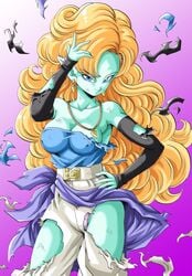 1girls alien_girl big_breasts blue_eyes blue_skin breasts cameltoe cleavage curly_hair curvy dragon_ball dragon_ball_z erect_nipples female huge_areolae huge_ass humanoid long_hair orange_hair pointy_ears puffy_nipples red_hair thick_lips very_long_hair voluptuous wide_hips youngjijii zangya