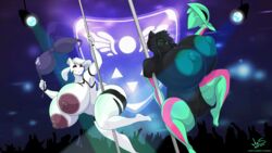 absurd_res areola arm_warmers armwear asriel_dreemurr asriel_dreemurr_(god_form) big_areola big_breasts bra breasts clothing cornchip21 deltarune duo_focus eyewear female female_asriel female_ralsei glasses group hair hat headgear headwear hi_res huge_breasts hyper hyper_breasts legwear markings mrsakai nipples nude pussy ralsei rule_63 ryousakai stockings undertale underwear video_games