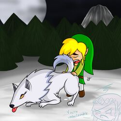 2012 angry bestiality blonde_hair blush clothed clothed_sex clothing cum cum_drip cum_puddle desperate female from_behind interspecies link male male_on_feral mountain nintendo open_mouth outdoors sex snow spirit spirit_tracks straight tears text the_legend_of_zelda timoteihiv tongue tongue_out toon_link wolf wolfos zoophilia